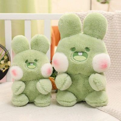 Rabbit Plush Toy Plushies Adorable Decoration Green Cartoon
