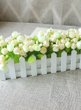 Wooden Flower Pot Fence Plant Basket Container Planter Home