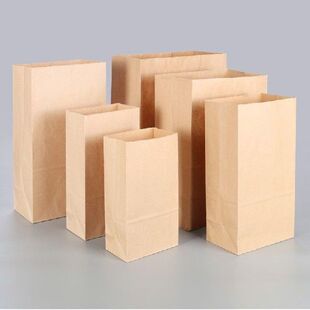10pcs Kraft Paper Bags Food Tea Small Gift Bag Sandwich