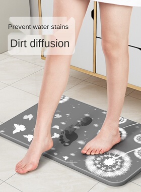 Diatom Mud Absorbent Pad Seaweed Foot Mat Toilet Bathroom