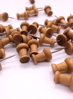 Wood Push Pins,Decorative Thumb Tacks sed on Cork Boards or