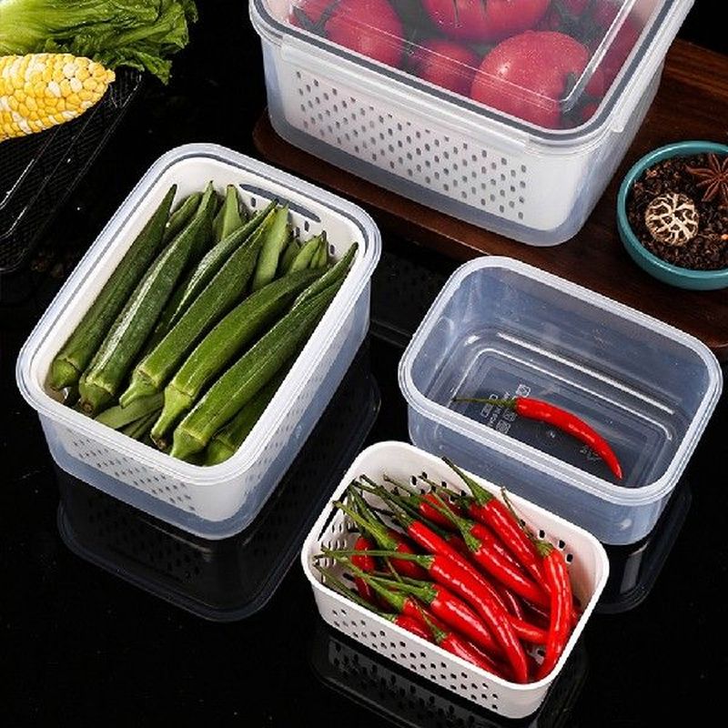Refrigerator Storage Box Fridge Fresh Vegetable Fruit Boxes