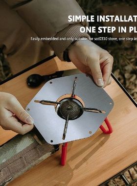 Kompor Pemanggang Kemah Luar Ruangan Pelindung Panas Baja