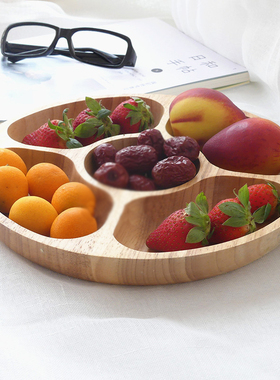 Japanese solid wood grading fruit plate creative five