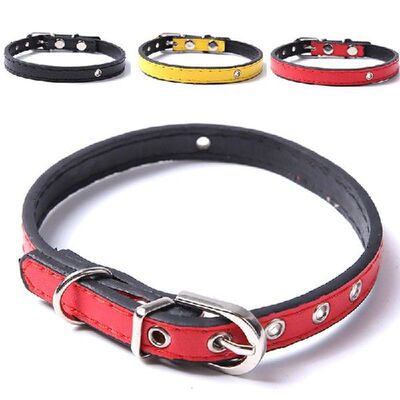 Cat Accesories Pink PU Leather Adjustable S M Safety Name