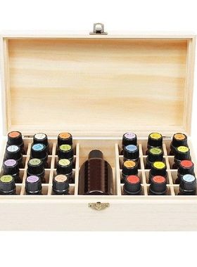 Essential Oil Storage Wooden Box Compartment Storage Box