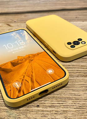 Poco X3 Pro Case Square Liquid Silicone Camera Lens Protecto