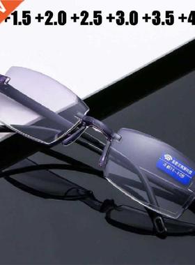 +1.0 +1.5 +2.0 +2.5 +3.0 +4.0 Rimless Reading Glasses Classi