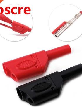 10 Sets 4mm Male Sheath Stackable Banana Plug Wire Solder Co