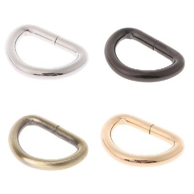 10pcs Metal Buckles D Ring Belt Buckle Clasp Leather Craft