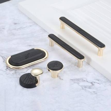 1pc Gold&Black Handle Sheet Music Note Pattern Pull&