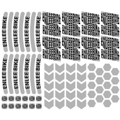 72 Pcs Bicycle Reflective Tape Kit with 360° Reflected