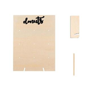 2 Pcs Wooden Donut Stand Display Doughnut Stands Can Hold