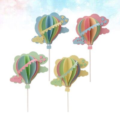 Balloon Cupcake Air Party Hot Baby Toppers Topper Shower