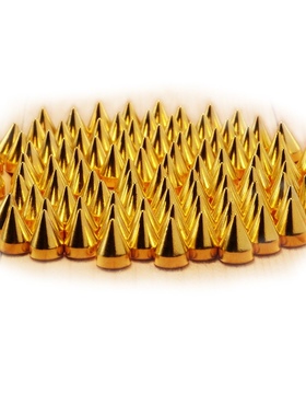 Practical SZD 9.5mm 100pcs Screwback Gold Cone Spikes Studs