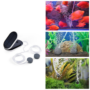 Flip Air Pump Solar Powered Pool Pond Fish Tank Oxygenator O