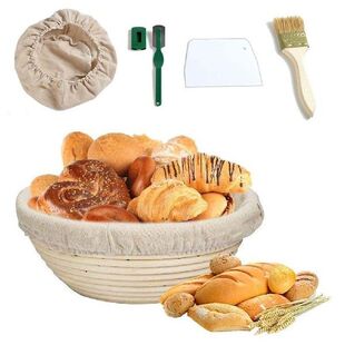 1/2Sets Bread Proofing Basket Set Rattan Fermented Bread