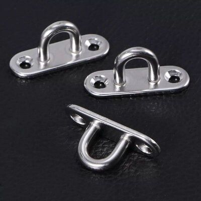 4pcs M5 Oblong Pad Eye Plate Stainless Steel Eye Plate