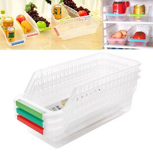 1pc Fridge Freezer Storage Basket Hollow Out Holder Durable