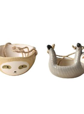 Sloth Flower Pot Animal Plant Pot Hanging Planter Ceramic