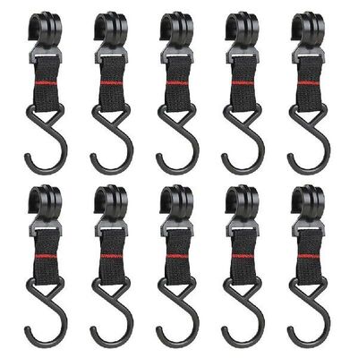 5/10pcs Outdoor Camping Moveable Hooks Detachable S-Shaped