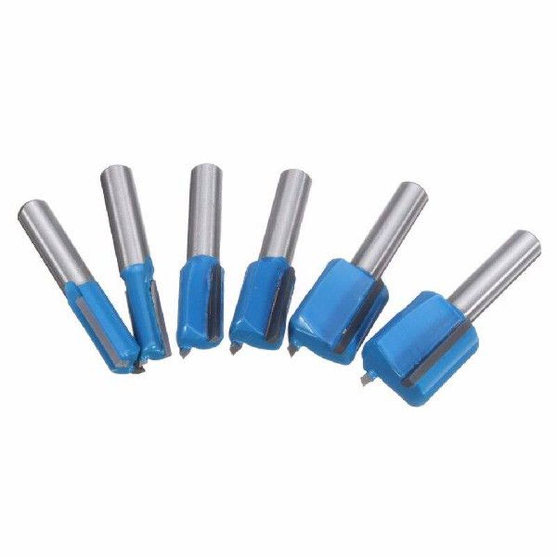 7pcs/set 8mm Shank Straight Router Bit Set 6-20mm Plane