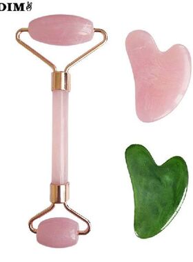 JRODIM Gua Sha Roller Stone for Face Massage Rose Quartz