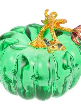 Pumpkin Glass Pumpkins Decor Ornament Table Harvest