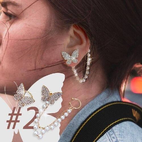Rhinestones Ear Wrap Accessory Women's Earrings Zirc