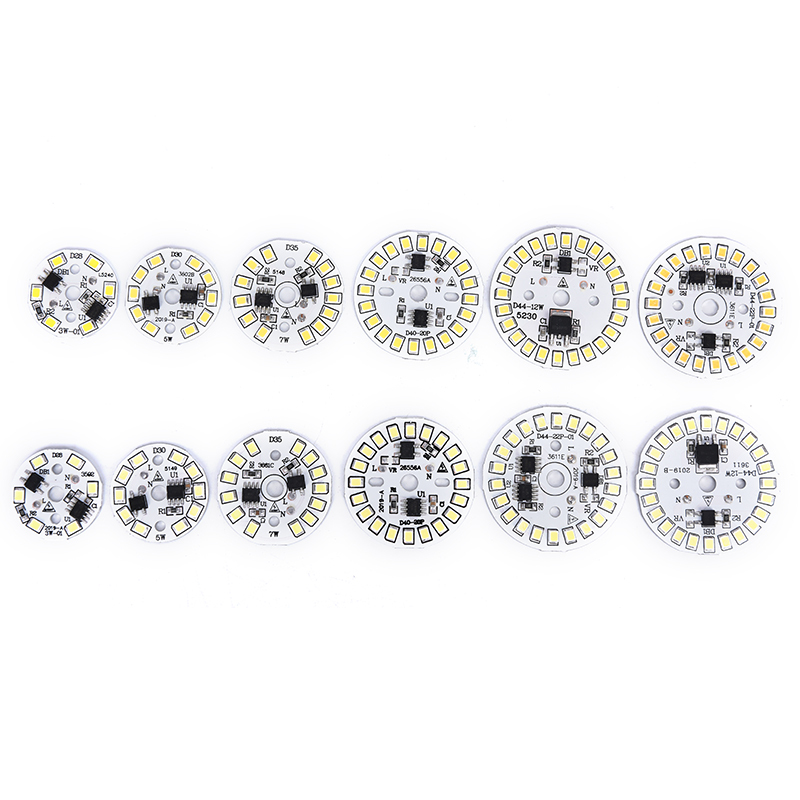 220V LED Bulb Patch Lamp SMD Plate Circular Module Light