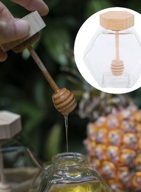Honey Pot Dipper Clear Jars Jar Set Bee Dispenser And With