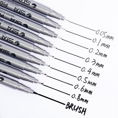 Black Fine Tip Inking Pens  Drawing Archival Ink Pen Finelin