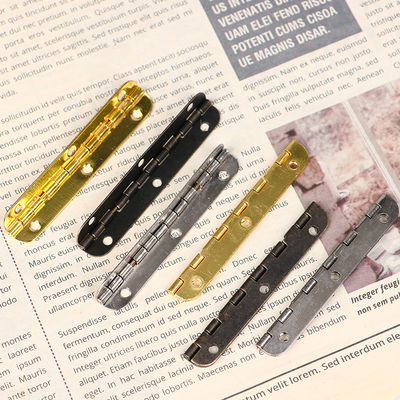 4Pcs 65*15mm Cabinet Door Luggage Hinges 6 Holes Jewelry