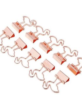 10 Pieces  Binder Clips Flamingo Shaped Foldback Clips