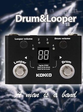 Kokko Groove Loop Pedal Efek Gitar Mesin Drum Looper dengan