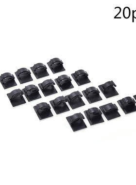20pcs/lot Black Self-adhesive Car Wire Clip Fixer Holder