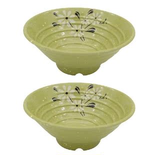 2Pcs Decorative Pattern Noodle Bowl Multi-Function Melamine