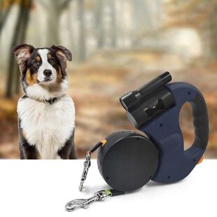 Dual Dog Rope Leash With Light Retractable Double Pet