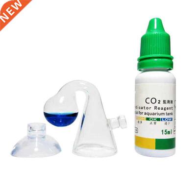 Aquarium CO2 Indicator  Fish Tank Glass Liquid Tester Mon