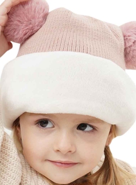 Kids Winter Hat Baby Girls Boys Children Warm Caps Scarf Set