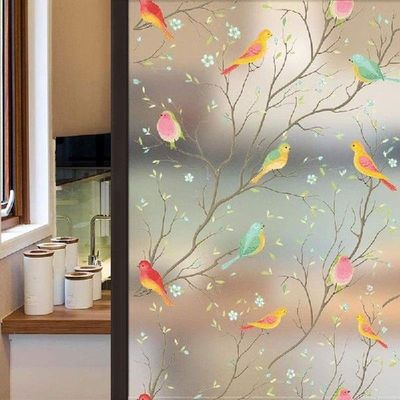 Window Privacy Film Decor Frosted Glass Film Non-Adhesive