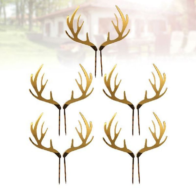 Christmas Toppers Cupcakecakes Picks Deer Wedding