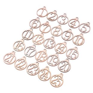 25pcs/set Christmas 1-25 Wooden Advent Calendar Gift Tags