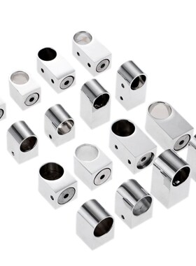 *DRELD 2pcs Wardrobe Flange Seat 16/19mm Pipe Base Fixed Cla