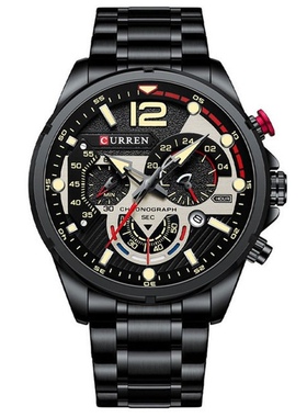 Men Watch Luxury Fashion Stainless Steel Quartz wristwatch