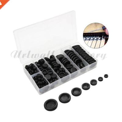 170Pcs Black Rubber Grommet Firewall Hole Plug Retaining Rin