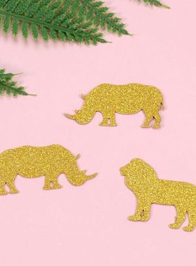 Party Jungle Paper Animal Scatters Table Leaf Monstera