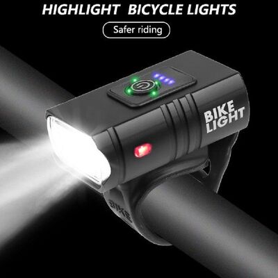 T6 LED Lampu Sepeda dan Lampu Belakang USB Isi Ulang Lampu