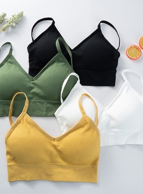 Women Tank Top Push Up Bra Tube Tops Seamless Brassiere Crop