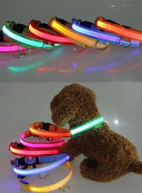 USB Charging LED Dog Luminous Collar Dog Leash Safe Walking